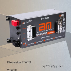 51.2V 65Ah LiFePO4 Lithium Golf Cart Battery