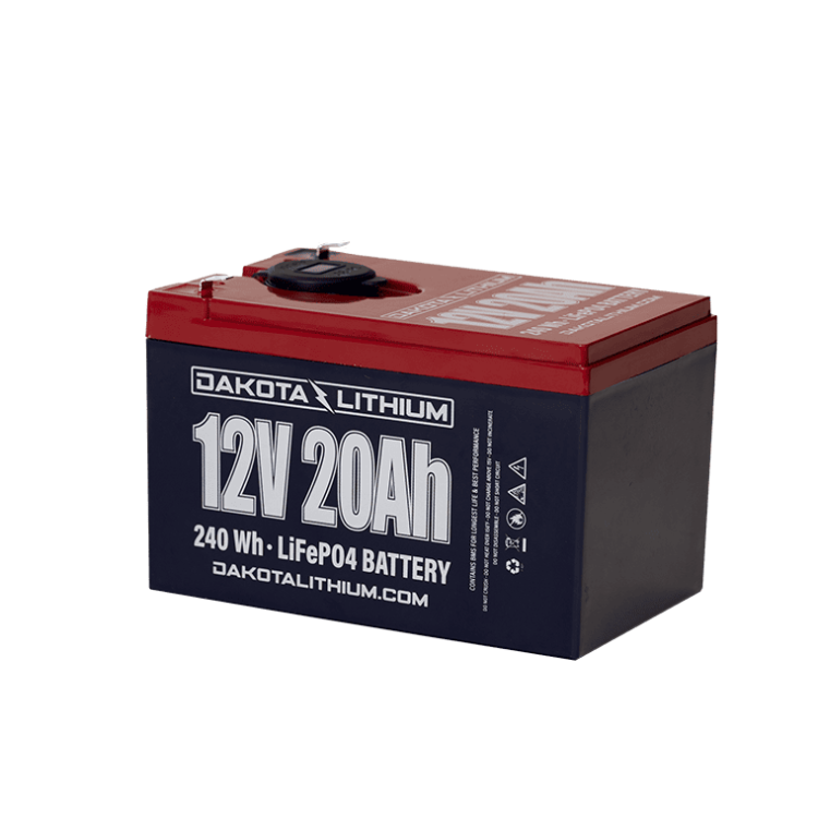 Dakota Lithium 12V 20 Ah Battery With Volt Meter