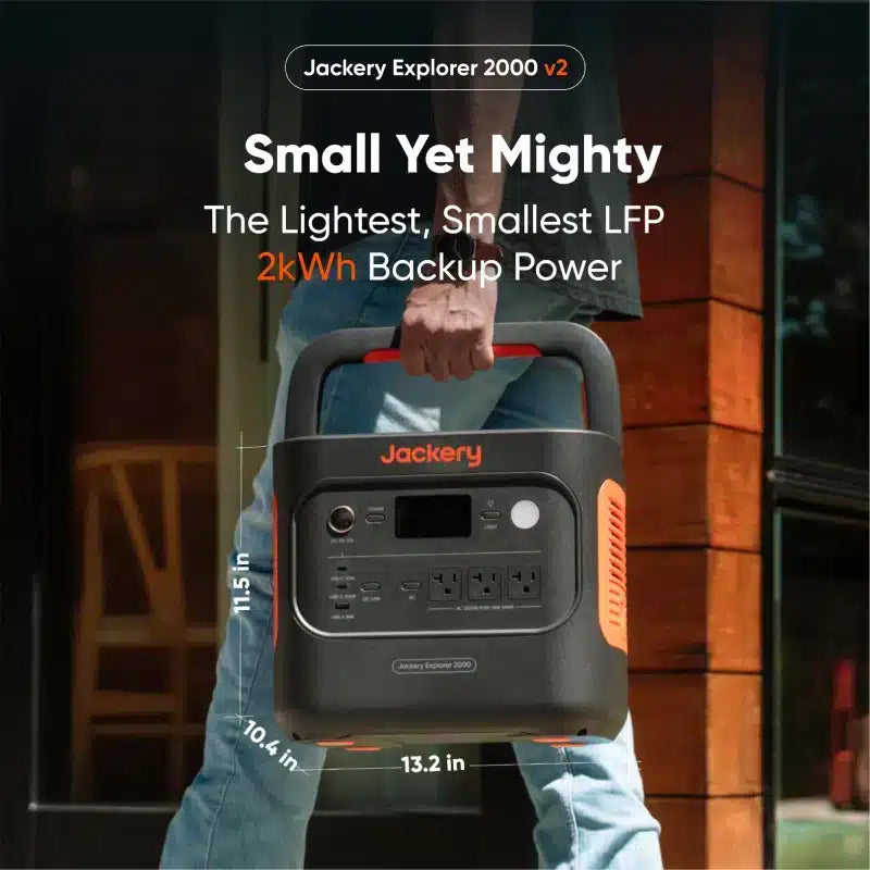 Jackery Explorer 2000 V2 Portable Power Station – 2042Wh Capacity | 2200W