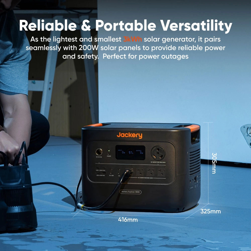 Jackery Explorer 3000 V2 Portable Power Station – 3072Wh | 3600W