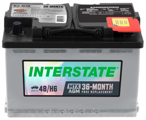 Interstate AGM Car Battery Group 48/H6